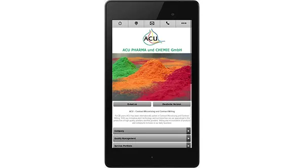 Website ACU PHARMA & CHEMIE GmbH – Vorschaubild
